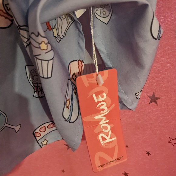 ROMWE Kawaii Cartoon Print Overall Dress - Picture 9 of 13